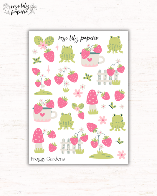 Froggy Gardens Sticker Sheet