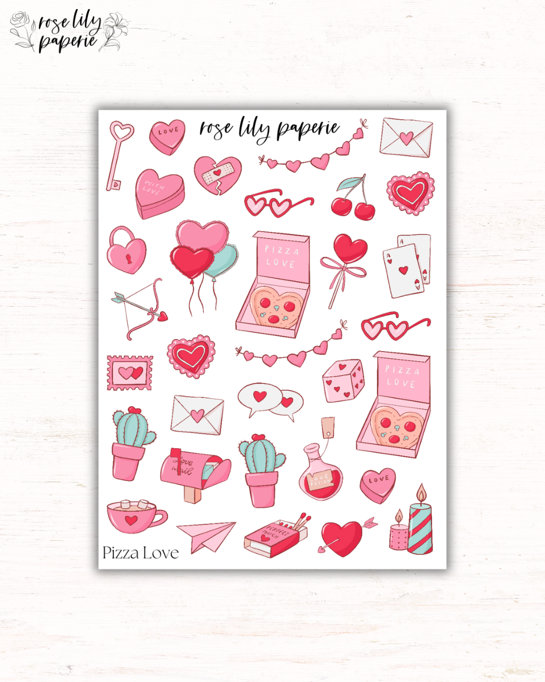 Pizza Love Sticker Sheet