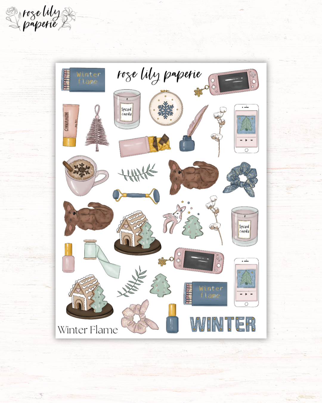 Winter Flame Sticker Sheet