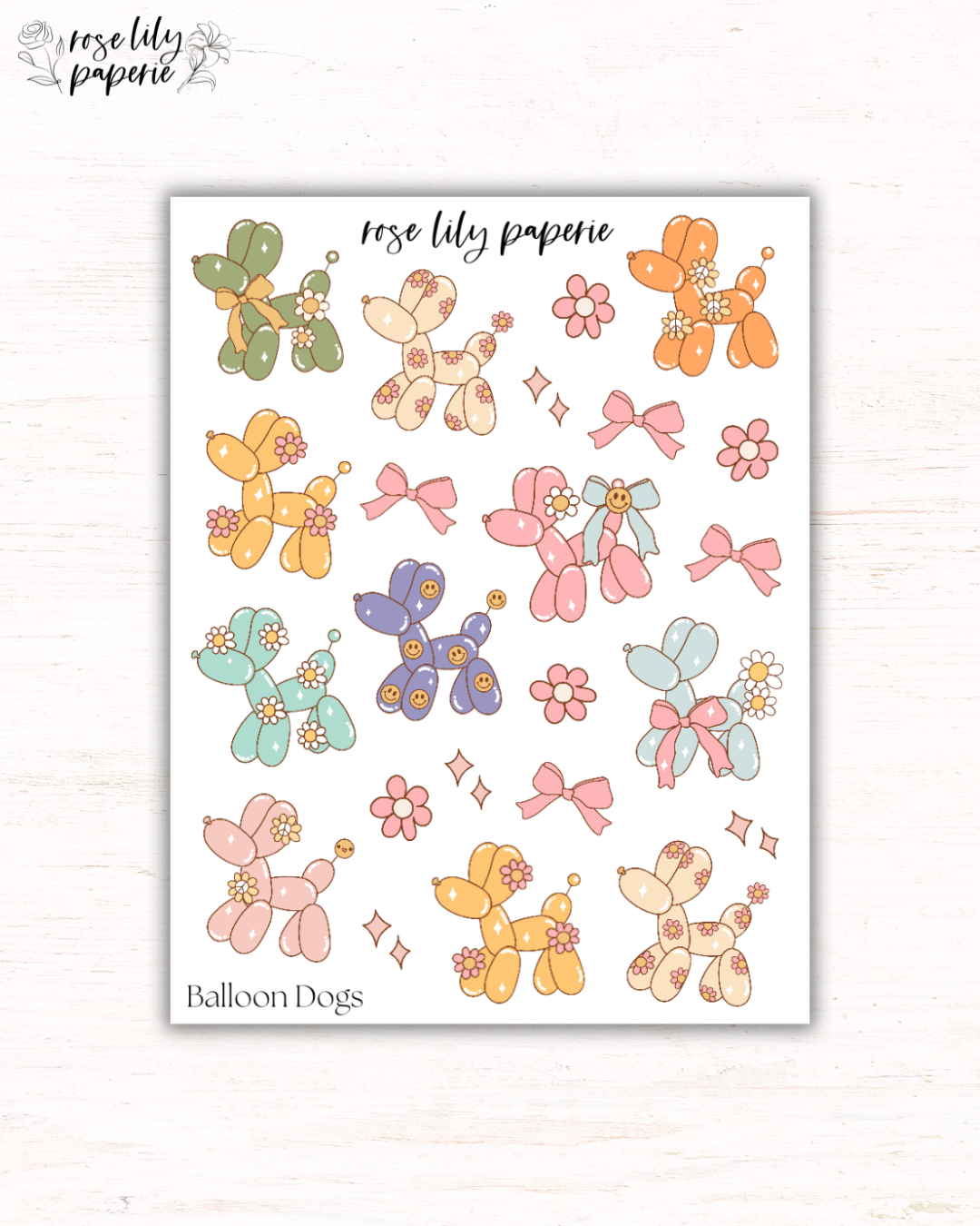 Balloon Dogs Sticker Sheet