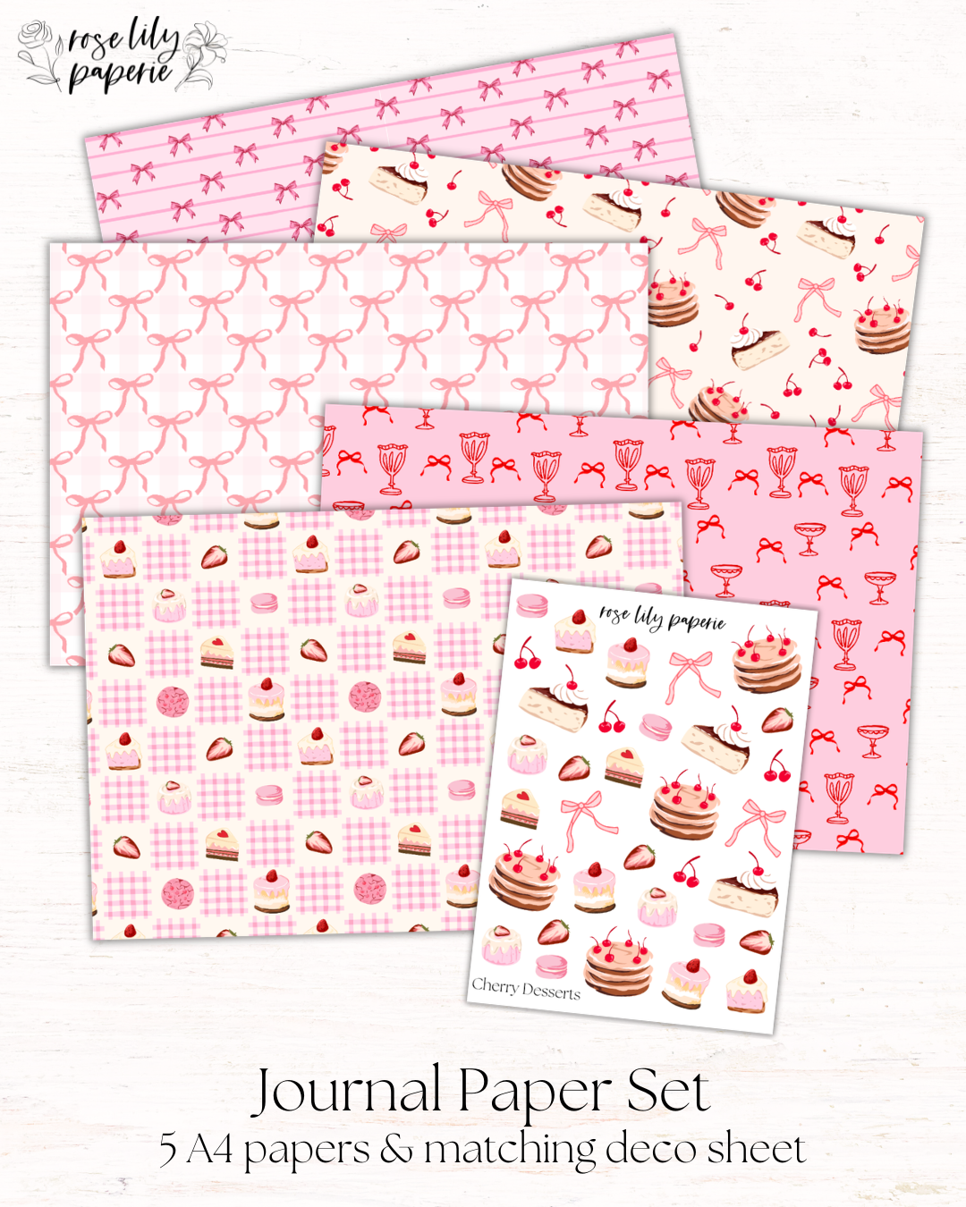 Cherry Desserts Journal Set