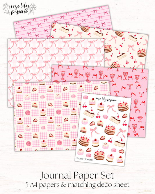Cherry Desserts Journal Set