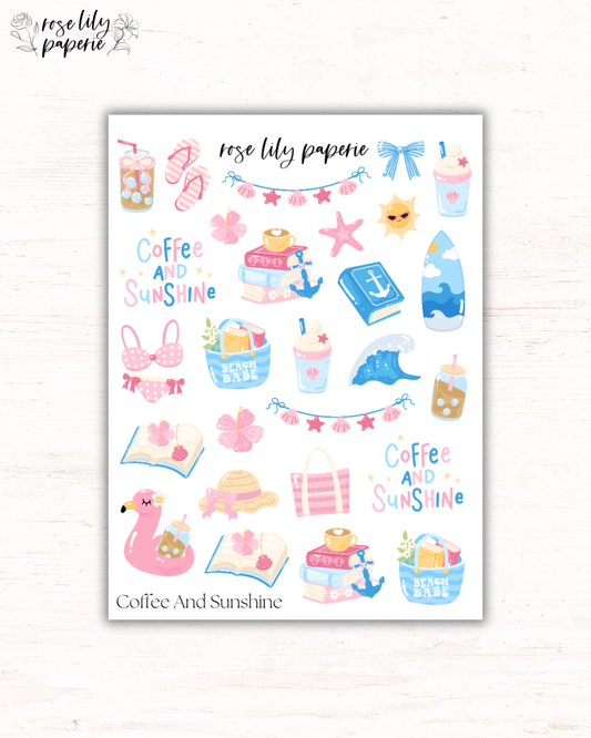 Coffee And Sunshine Sticker Sheet