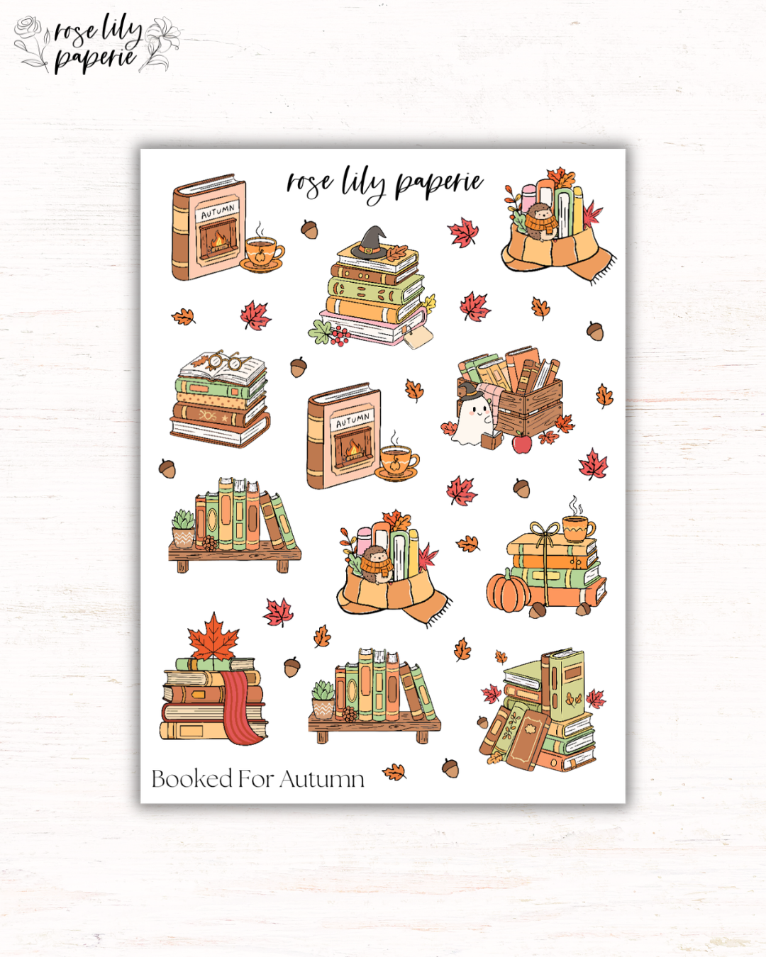 Booked For Autumn Sticker Sheet